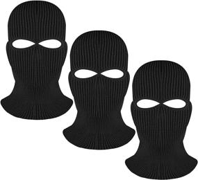 img 4 attached to Aneco Pieces Knitted Balaclava Outdoor Outdoor Recreation in Climbing