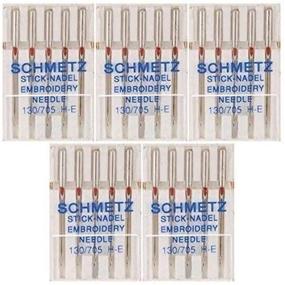 img 2 attached to 🧵 25 Schmetz Embroidery Sewing Machine Needles - Size 75/11 (130/705H H-E) - Original Version