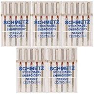 🧵 25 schmetz embroidery sewing machine needles - size 75/11 (130/705h h-e) - original version logo