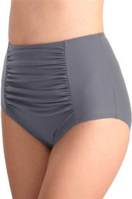 img 3 attached to 👙 Flattering Womens Bikini Bottoms/Skirt Swimsuit with High/Low Waist & Tummy Control