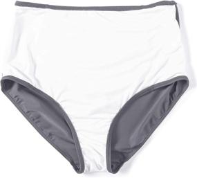 img 1 attached to 👙 Flattering Womens Bikini Bottoms/Skirt Swimsuit with High/Low Waist & Tummy Control