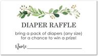 👶 set of 48 greenery baby shower diaper raffles logo