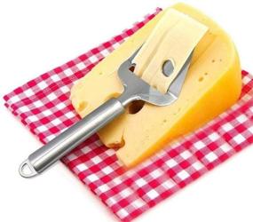 img 1 attached to 🧀 Premium Stainless Steel Cheese Cutter Set with Adjustable Thickness - 2 Pieces Cheese Cutter and Cheese Plane Tool - Perfect Kitchen Utensils for Soft Cheese Slicing