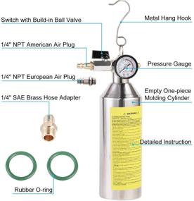 img 1 attached to JIFETOR AC Flush Kit: Complete Car Air Conditioner System Cleaning Set with 220PSI Gauge, Plug Fittings, and Hose - Ideal for Auto R12 R22 R134A R404A R410A HVAC Pipe Line Flushing