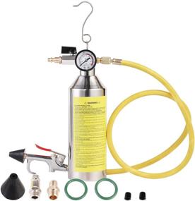 img 4 attached to JIFETOR AC Flush Kit: Complete Car Air Conditioner System Cleaning Set with 220PSI Gauge, Plug Fittings, and Hose - Ideal for Auto R12 R22 R134A R404A R410A HVAC Pipe Line Flushing