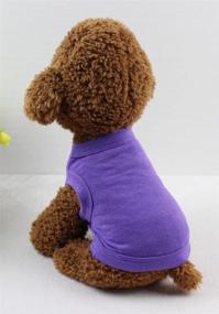 img 2 attached to 👕 Alroman Purple Vest for Dogs and Cats: Summer Shirt for Small Dogs, Puppy, Male & Female, Cotton Clothes for Pet Vacation, Boys and Girls – Dog Clothing, Cat Apparel, T-Shirt, and Vest