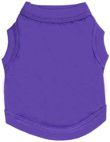 img 4 attached to 👕 Alroman Purple Vest for Dogs and Cats: Summer Shirt for Small Dogs, Puppy, Male & Female, Cotton Clothes for Pet Vacation, Boys and Girls – Dog Clothing, Cat Apparel, T-Shirt, and Vest