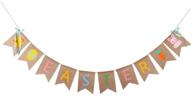 🥕 goer natural burlap banner: vibrant easter decorations with bunny, carrot and chick patterns logo