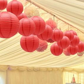 img 2 attached to ADLKGG Round Hanging Paper Lanterns Decorations For Party Wedding Birthday Baby Showers Christmas Supplies