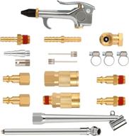 🔧 hromee 1/4" npt air compressor accessory kit w/ blow gun, brass fittings, air chuck & tire gauge - 20-piece compressor inflation tool set logo