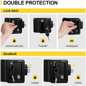 img 1 attached to 🔒 High-Quality RV Door Lock Replacement for Motorhomes & Trailers - Child Lock & Easy Installation - Black - Fits Most Models (2.75" x 3.75" x 1.5" Hole)