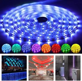 img 3 attached to 🌈 OUSFOT LED Strip Lights Kit - 5050 RGB Color Changing 16.4 Feet Flexible LED Light Strip SMD with 44-Keys Remote Control Rope Light for Bedroom Kitchen Bar Party Holiday Decoration