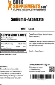 img 3 attached to Sodium D-Aspartate Powder - 500g (1.1 lbs) on BulkSupplements.com