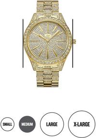 img 2 attached to Stunning JBW Luxury Women's Cristal Diamond Wrist Watch with Stainless Steel Link Bracelet - 0.12 Carat Elegance