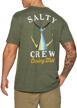 salty crew tailed sleeve heather logo