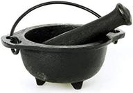 🍳 versatile cast iron cauldron mortar and pestle set: enhance your culinary creations with traditional grinding experience logo