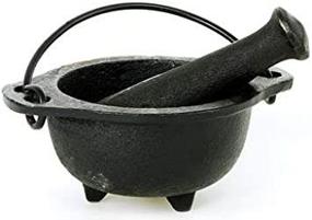 img 1 attached to 🍳 Versatile Cast Iron Cauldron Mortar and Pestle Set: Enhance Your Culinary Creations with Traditional Grinding Experience