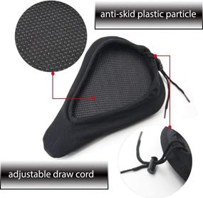 img 1 attached to Gel Bike Seat Cover: Silica Foam Padded Cushion for Comfortable Outdoor Cycling, Spin & Mountain Bikes