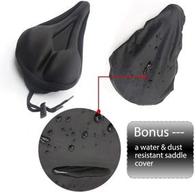 img 2 attached to Gel Bike Seat Cover: Silica Foam Padded Cushion for Comfortable Outdoor Cycling, Spin & Mountain Bikes