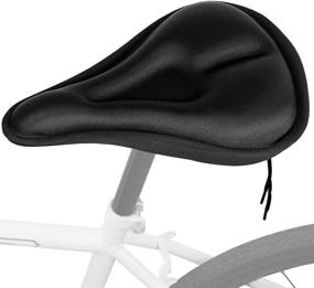 img 4 attached to Gel Bike Seat Cover: Silica Foam Padded Cushion for Comfortable Outdoor Cycling, Spin & Mountain Bikes