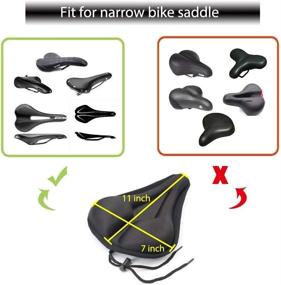 img 3 attached to Gel Bike Seat Cover: Silica Foam Padded Cushion for Comfortable Outdoor Cycling, Spin & Mountain Bikes