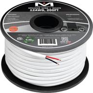 🔊 high-quality mediabridge 12awg 2-conductor speaker wire (200 feet, white) - ultra-pure oxygen free copper – etl listed &amp; cl2 rated for in-wall use (part# sw-12x2-200-wh) logo