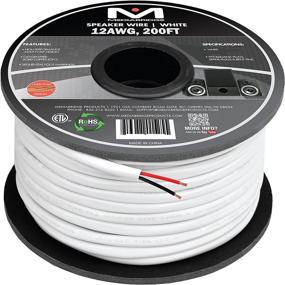 img 4 attached to 🔊 High-Quality Mediabridge 12AWG 2-Conductor Speaker Wire (200 Feet, White) - Ultra-Pure Oxygen Free Copper – ETL Listed &amp; CL2 Rated for In-Wall Use (Part# SW-12X2-200-WH)