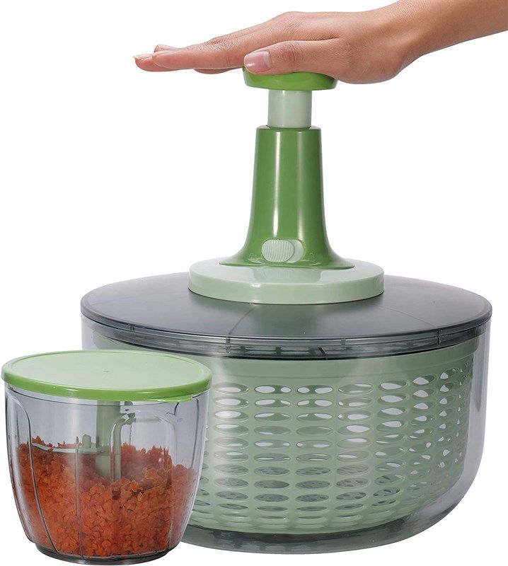  Salad Spinner Large 6.3 Qt, Manual Lettuce Spinner for