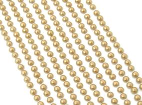 img 1 attached to 💎 Enhance Your Crafts with 1000 Self Adhesive Gold Mini Pearls - 3mm Flat Backed Round Beads Strips Embellishment