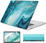 🖥️ dongke macbook pro 13 inch case - 2020 release a2338 m1/a2251/a2289, hard shell cover + keyboard cover, abstract ocean design logo