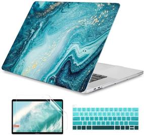 img 4 attached to 🖥️ Dongke MacBook Pro 13 inch Case - 2020 Release A2338 M1/A2251/A2289, Hard Shell Cover + Keyboard Cover, Abstract Ocean Design