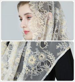 img 3 attached to Timeless Vintage Catholic Church Mantilla Women's Accessories for Special Occasions