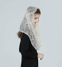 img 1 attached to Timeless Vintage Catholic Church Mantilla Women's Accessories for Special Occasions