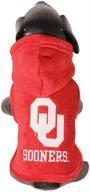 🐶 ncaa oklahoma sooners polar fleece hooded dog jacket: show your team spirit in warmth and style! логотип