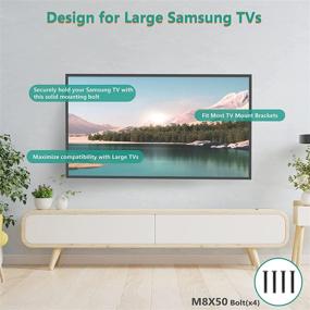 img 1 attached to 📺 Samsung TV Stand Screws - M8 VESA Mounting Screws, Extra Long with 15mm Long Spacers, M8 Washers×20, Black (UVSSP-B) by WALI