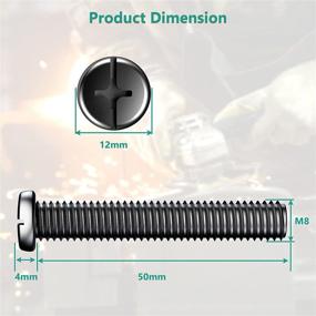 img 3 attached to 📺 Samsung TV Stand Screws - M8 VESA Mounting Screws, Extra Long with 15mm Long Spacers, M8 Washers×20, Black (UVSSP-B) by WALI