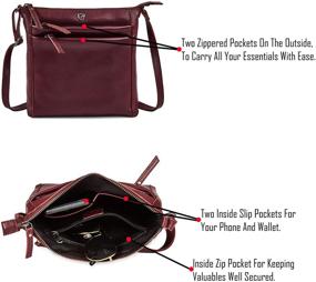 img 2 attached to COCHOA Pebbled Leather Crossbody Handbags Women's Handbags & Wallets