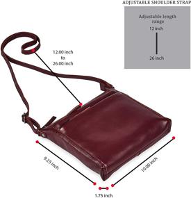 img 3 attached to COCHOA Pebbled Leather Crossbody Handbags Women's Handbags & Wallets