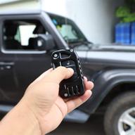 🔑 rt-tcz алюминиевый чехол для ключа для jeep wrangler jl jlu jt 2018 2019 2020 - максимальная защита в черном цвете логотип