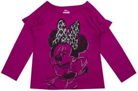 img 2 attached to 🐭 Disney Girls Leggings and Shirts Set - Mickey or Minnie Mouse Theme, Long and Short Sleeve options