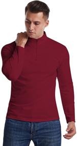 img 1 attached to 👕 Stay Stylish and Comfortable with YTD Sleeve Shirts Quarter Zip Designed