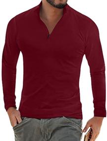 img 3 attached to 👕 Stay Stylish and Comfortable with YTD Sleeve Shirts Quarter Zip Designed