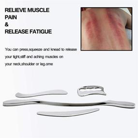 img 1 attached to 🔧 Premium Stainless Steel Gua Sha Scraping Massage Tool Set - H-Brotaco IASTM Tools for Effective Soft Tissue Mobilization