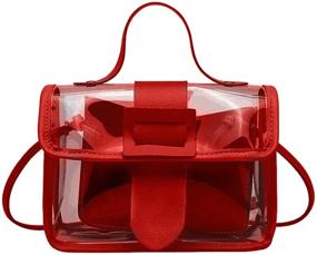 img 4 attached to 👜 Clear PVC Mini Handbags: Stylish Clarity for Women's Clutch, Tote, and Messenger Accessory