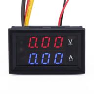 🔌 drok 100014: high precision led digital voltmeter ammeter 2in1 multimeter – dc 0-100v, 10a – 12v/24v voltage amperage meter volt amp gauge panel logo