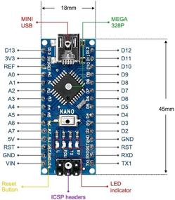 img 3 attached to 🔌 Ultra-Compact Nano V3.0 ATmega328P Micro Controller Board with CH340G Chip – 5pcs Set Including Mini USB Cable