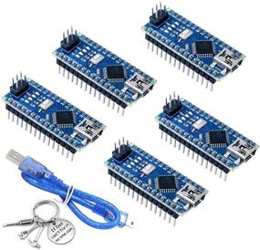 img 4 attached to 🔌 Ultra-Compact Nano V3.0 ATmega328P Micro Controller Board with CH340G Chip – 5pcs Set Including Mini USB Cable