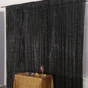 img 2 attached to 📸 Juya Delight Sequin Photography Background Curtains: Sparkling 6ft x 8ft Backdrop for Weddings & Parties