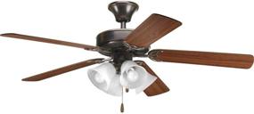 img 1 attached to Progress Lighting P2501-20 52-Inch Fan - Bronze Finish, 5 Blades, 3-Speed Reversible Motor