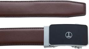 img 1 attached to Silver Genuine Leather Men's Accessories by Tonywell Ratchet